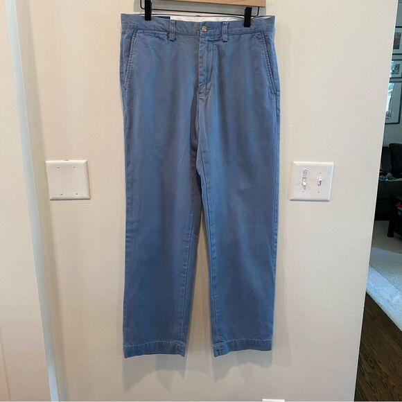 Polo Ralph Lauren Preston pant men's size 32/32 100% cotton chinos blue - Picture 2 of 15